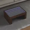 Image de Table Basse Avec Led Infini Chêne Marron 70x50x30 Cm Vidaxl