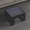 Image de Table Basse Avec Led Infini Noir 50x53x30 Cm Vidaxl
