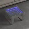 Image de Table Basse Avec Led Infini Gris Béton 50x53x30 Cm Vidaxl