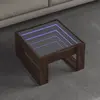 Image de Table Basse Avec Led Infini Chêne Marron 50x53x30 Cm Vidaxl