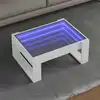 Image de Table Basse Avec Led Infini Blanc 70x53x30 Cm Vidaxl