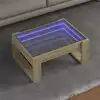 Image de Table Basse Avec Led Infini Chêne Sonoma 70x53x30 Cm Vidaxl