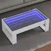 Image de Table Basse Avec Led Infini Blanc 90x53x30 Cm Vidaxl