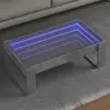 Image de Table Basse Avec Led Infini Gris Béton 90x53x30 Cm Vidaxl