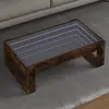 Image de Table Basse Avec Led Infini Chêne Fumé 90x53x30 Cm Vidaxl