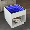 Image de Table Basse Avec Led Infini Blanc 50x50x50 Cm Vidaxl