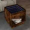 Image de Table Basse Avec Led Infinity Chêne Fumé 50x50x50 Cm Vidaxl