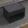 Image de Table Basse Avec Led Infini Noir 70x50x50 Cm Vidaxl