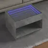 Image de Table Basse Avec Led Infini Gris Béton 70x50x50 Cm Vidaxl