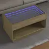 Image de Table Basse Avec Led Infini Chêne Sonoma 90x50x50 Cm Vidaxl