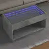Image de Table Basse Avec Led Infini Gris Béton 90x50x50 Cm Vidaxl