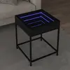 Image de Table Basse Avec Led Infinity Noir 40x40x51 Cm Vidaxl