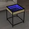Image de Table Basse Avec Led Infinity Chêne Sonoma 40x40x51 Cm Vidaxl