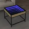 Image de Table Basse Avec Led Infini Chêne Sonoma 50x50x41 Cm Vidaxl