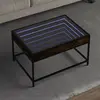 Image de Table Basse Avec Led Infini Chêne Fumé 70x50x41 Cm Vidaxl