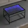 Image de Table Basse Avec Led Infini Sonoma Gris 70x50x41 Cm Vidaxl