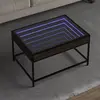 Image de Table Basse Avec Led Infini Chêne Marron 70x50x41 Cm Vidaxl