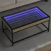 Image de Table Basse Avec Led Infini Chêne Sonoma 90x50x41 Cm Vidaxl