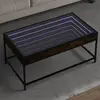 Image de Table Basse Avec Led Infini Chêne Fumé 90x50x41 Cm Vidaxl