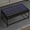 Image de Table Basse Avec Led Infinity Chêne Marron 90x50x41 Cm Vidaxl