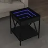 Image de Table Basse Avec Led Infinity Noir 40x40x49 Cm Vidaxl