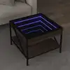 Image de Table Basse Avec Led Infinity Chêne Marron 50x50x38 Cm Vidaxl