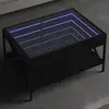 Image de Table Basse Avec Led Infini Noir 70x50x38 Cm Vidaxl