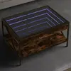 Image de Table Basse Avec Led Infinity Chêne Fumé 70x50x38 Cm Vidaxl