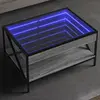 Image de Table Basse Avec Led Infini Sonoma Gris 70x50x38 Cm Vidaxl