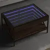 Image de Table Basse Avec Led Infini Chêne Marron 70x50x38 Cm Vidaxl