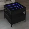 Image de Table Basse Avec Led Infinity Noir 50x50x51 Cm Vidaxl