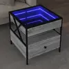 Image de Table Basse Avec Led Infinity Sonoma Gris 50x50x51 Cm Vidaxl