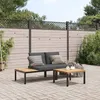 Image de vidaXL Salon de jardin 3 pcs avec coussins noir aluminium ensemble de canapés de jardin ensemble de canapés de patio 3283704