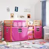 Image de Lit Superposé Sans Matelas Rose 80x200 Cm Bois De Pin Massif Vidaxl