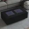 Image de Table Basse Avec Led Infini Noir 116x69x40 Cm Vidaxl