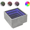 Image de Table De Chevet Avec Led Infini Gris Béton 40x40x30 Cm Vidaxl