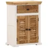 Image de vidaXL Buffet blanc et marron 55x30x73 cm bois de manguier solide brut meuble de rangement meuble de rangement de cuisine 4009374