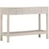 Image de Table Console Blanc 110x35x75 Cm Bois De Manguier Solide Vidaxl