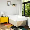 Image de Cadre De Lit Sans Matelas Crème 100x200 Cm Tissu Vidaxl