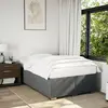 Image de Cadre De Lit Sans Matelas Gris Foncé 120x190 Cm Tissu Vidaxl
