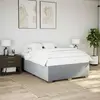 Image de Cadre De Lit Sans Matelas Gris Clair 140x190 Cm Tissu Vidaxl
