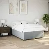 Image de vidaXL Cadre de lit Gris clair 140x190 cm Tissu sommier cadre de lit plateforme cadre de lit rembourré meuble de chambre 3284471