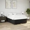Image de Cadre De Lit Sans Matelas Noir 140x190 Cm Tissu Vidaxl