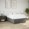 Image de Cadre De Lit Sans Matelas Gris Foncé 160x200 Cm Tissu Vidaxl
