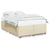 Image de Vidaxl cadre de lit sans matelas crème 160x200 cm tissu
