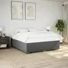Image de Cadre De Lit Sans Matelas Gris Foncé 180x200 Cm Tissu Vidaxl