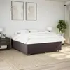 Image de Cadre De Lit Sans Matelas Marron Foncé 180x200 Cm Tissu Vidaxl