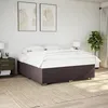 Image de vidaXL Cadre de lit Marron foncé 180x200 cm Tissu sommier cadre de lit plateforme cadre de lit rembourré meuble de 3284495