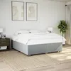 Image de vidaXL Cadre de lit sans matelas gris clair 200x200 cm tissu 3284499