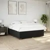 Image de Cadre De Lit Sans Matelas Noir 200x200 Cm Tissu Vidaxl